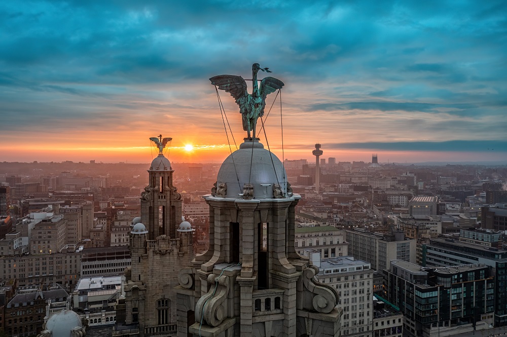 Sunrise over Liverpool